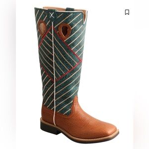 Twisted X Kids Boots in Teal and Brown
